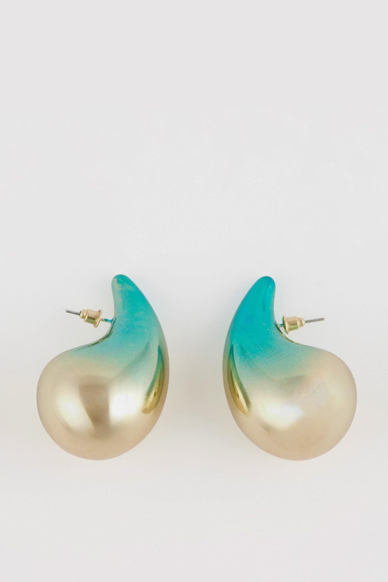 DeFacto Multicolour Woman Woman Blue Drop Earrings Casual - Image 4